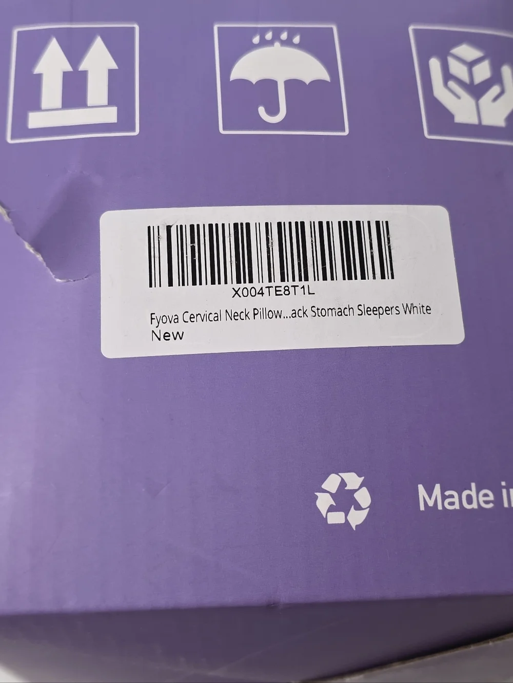F-YOVA Memory Foam Contour Pillow - Ergonomic Support NEW IN BOX - Picture 3 of 13
